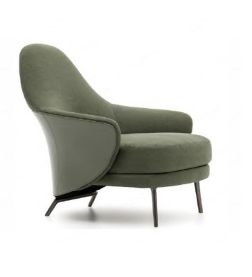 Luxury armchair upholstered chair chaise longue living room dining room green