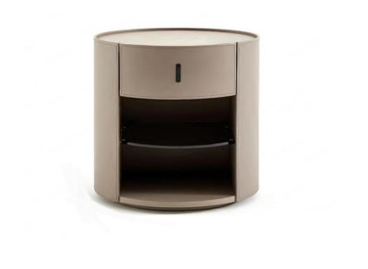 Beige designer bedside luxury nightstand bedroom furniture style