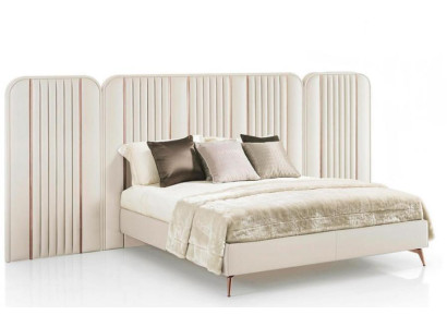 Kingsize bed double bed bedroom furniture large headboard wood frame