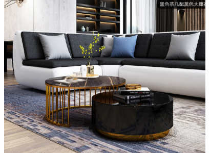 Modern coffee table furnishing living room furniture black tables