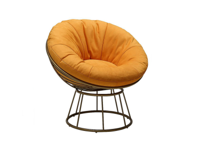Armchair Club Lounge Designer Upholstered 1-Seater Relax Single Seat Orange