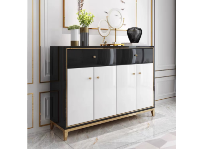 White Modern Sideboard Cabinet Dresser Dining Room Wood Luxury New