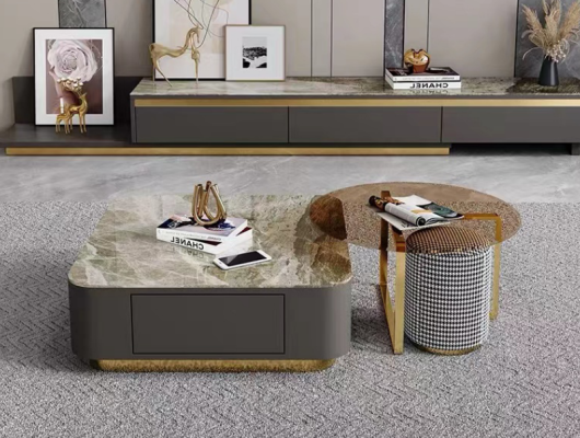 Living room furniture luxury gray coffee table design table coffee tables new