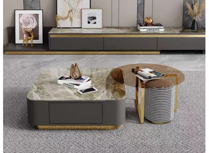 Living room furniture luxury gray coffee table design table coffee tables new