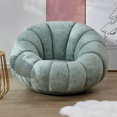 Designer Armchair 1 Seater Grey Textile Luxury Lounge Sofa Single Seater New