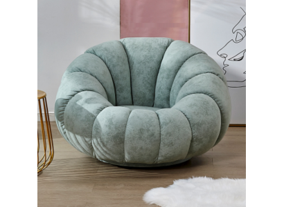 Designer Armchair 1 Seater Grey Textile Luxury Lounge Sofa Single Seater New