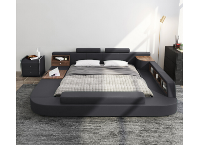 Modern beds hotel multifunction double luxury design bed upholstery