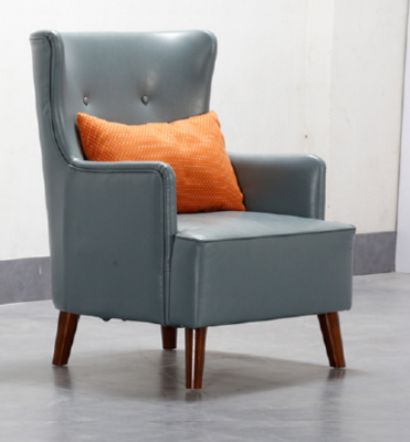 Design leatherette wing chair couch sofa upholstered single armchair new