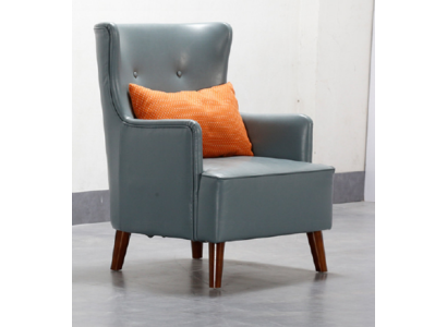 Design leatherette wing chair couch sofa upholstered single armchair new