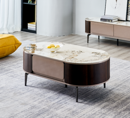 Designer brown coffee table, living room wood furniture, side table, new
