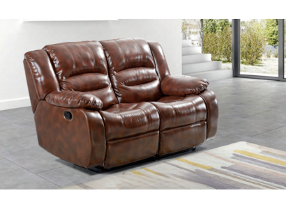 Living room sofa 2-seater modern couch upholstery seater sofa brown wood