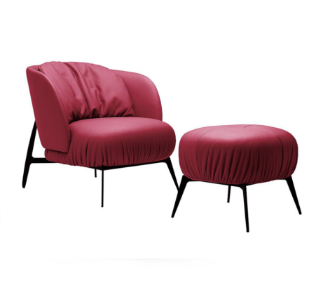 Chair, Ottoman, Living Room, Design, Modern Set, Upholstery, Relax 2-piece.