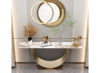 Console Living Room Side Table Modern Design Furniture Wood Gold New
