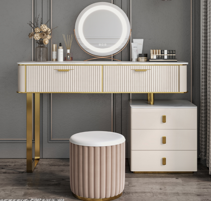 Makeup table mirror luxury console dresser bedroom console table