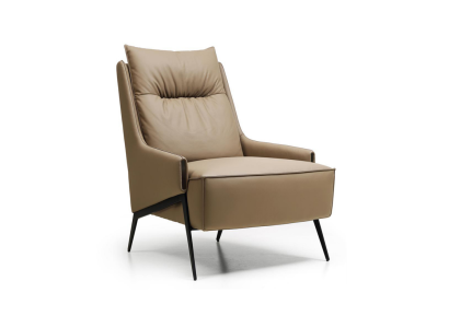 Armchair 1 Seater Faux Leather Lounge Luxury Upholstery Relax Furniture Design Couch