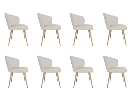 8x chairs upholstery design lounge club seat backrest set armchair new