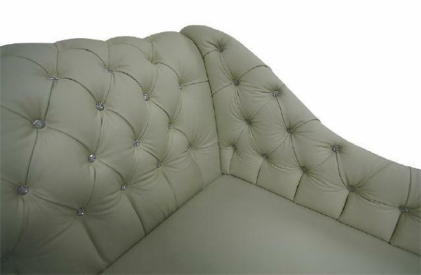NAPOLEON Chesterfield Chaise Lounge Lounger Couch Sofa Leather Sofa Fabric