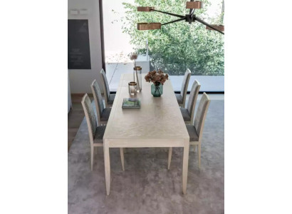 Chair set suite table 6x chairs dining room design wood dining group 7-piece