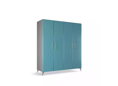 Wardrobe bedroom wood cabinet modern wardrobes blue