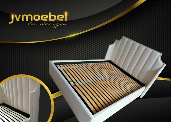 Leather design bed frame modern double bedroom luxury hotel double bed