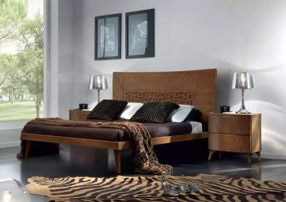 Bedroom set bed 2x nightstands dresser design luxury new 5 pieces.