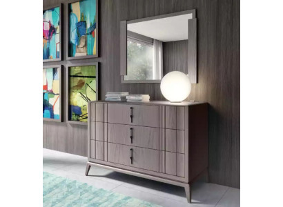 Bedroom set luxury dresser mirror design sideboard brown 2-piece wood