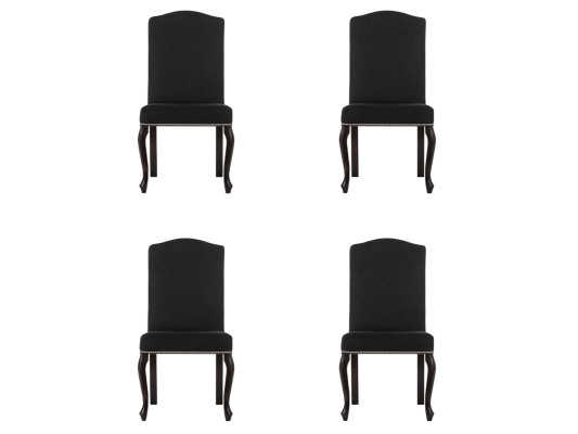 4x Design Upholstered Chair Set Chairs Textile Seat Complete Set