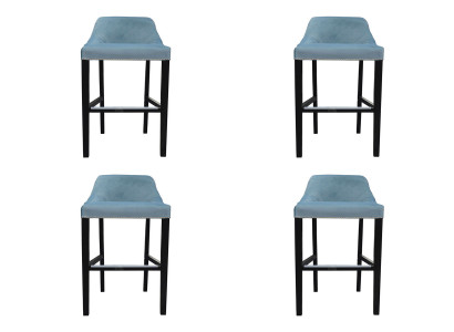 4x Design Chesterfield Bar Stool Stool High Chair Set Upholstered Chairs Suite