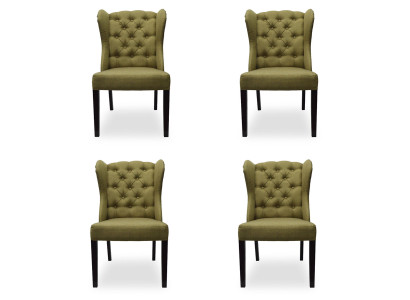 4x Design Upholstered Seat Chairs Chair Set Armchair Lounge Club Set