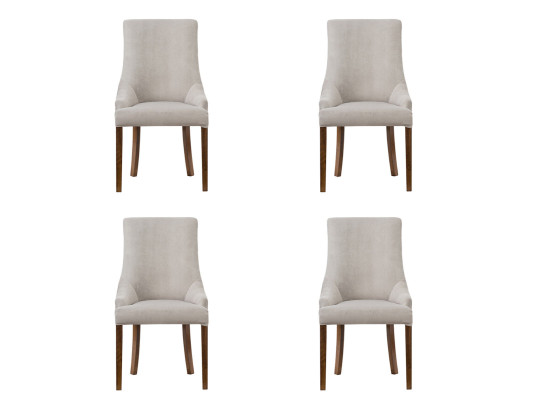 4x designer upholstered chair set suite chairs complete backrest seat lounge