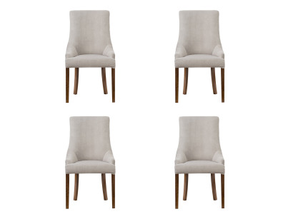 4x designer upholstered chair set suite chairs complete backrest seat lounge