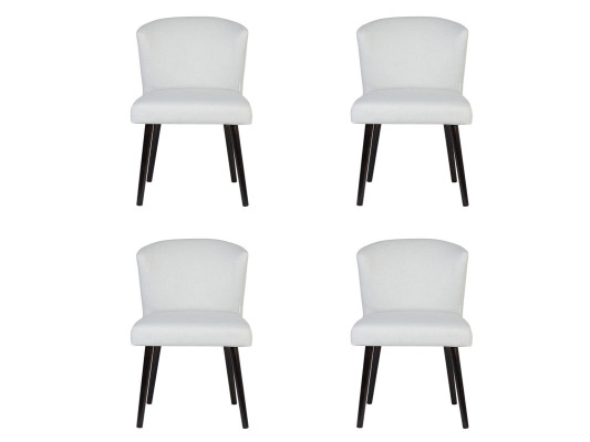 4x Leather Upholstered Seat Chairs Lounge Chair Design Lounge Club Armchair Set
