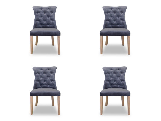 4x Chairs Chair Upholstery Design Chesterfield Suite Armchair Complete Set