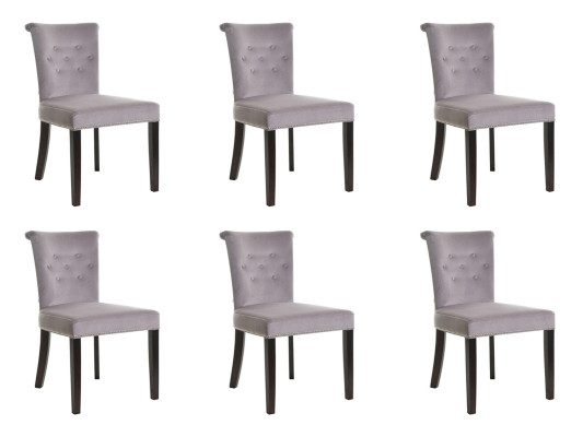 6x Design Upholstered Seat Chairs Chair Dining Set Armchair Lounge Club Armchair