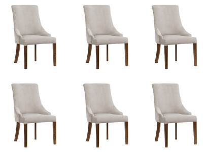 6x Designer Upholstered Chair Set Complete Chairs Reclining Seat Lounge Club New