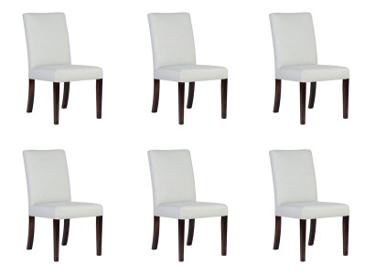 6x chairs chair upholstery design lounge club seat back set armchair new