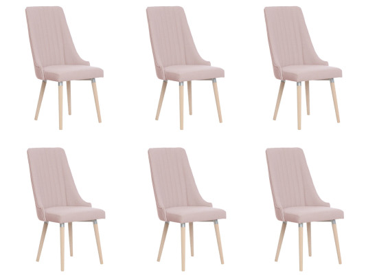 6x Chairs Upholstered Chair Modern Set Design Backrest Suite Armchair Complete New