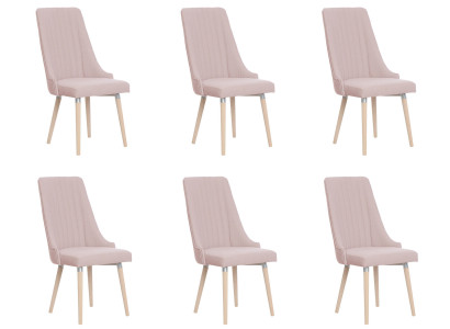 6x Chairs Upholstered Chair Modern Set Design Backrest Suite Armchair Complete New