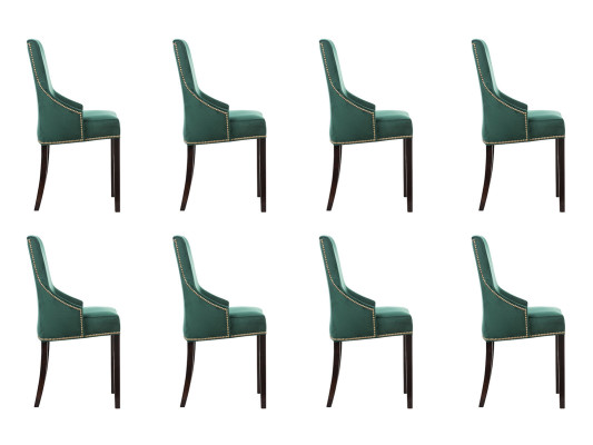 8x Design Upholstered Seat Chairs Chair Set Armchair Lounge Club Set