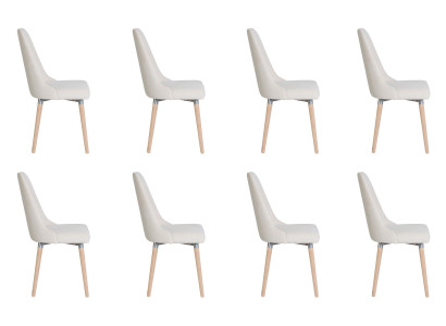 8x Design Upholstered Seat Chairs Chair Set Armchair Lounge Club Set