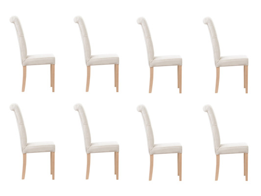 8x Design Upholstered Seat Chairs Chair Dining Set Armchair Lounge Club Set
