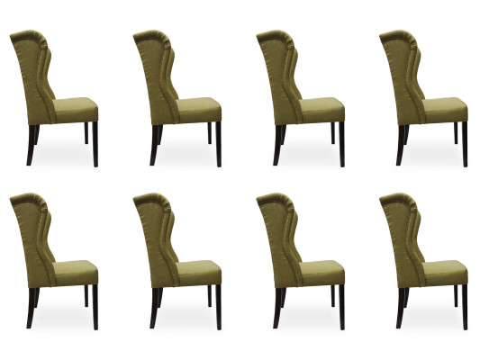 8x Design Upholstered Seat Chairs Chair Dining Set Armchair Lounge Club Set