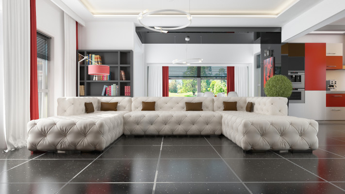 Chesterfield Corner Sofa Living Area Luxury Designer Sofa Couch Upholstered Corner Sofa