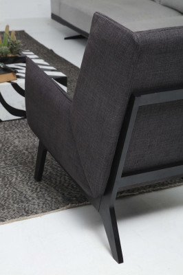 L-shaped corner sofa armchair gray modern fabric sofa for living room.