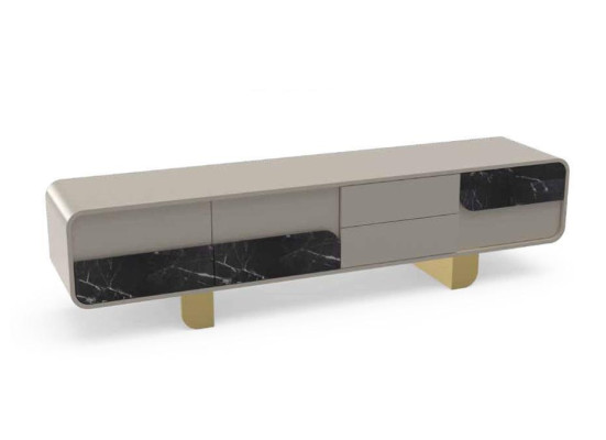 TV stand RTV lowboard classic gray wood modern living room new
