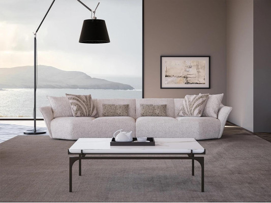 Four-seater modern sofa couch upholstered furniture living room textile furnishing new