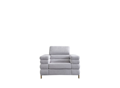 Gray modern armchair upholstery single-seater living room furniture 1-seater