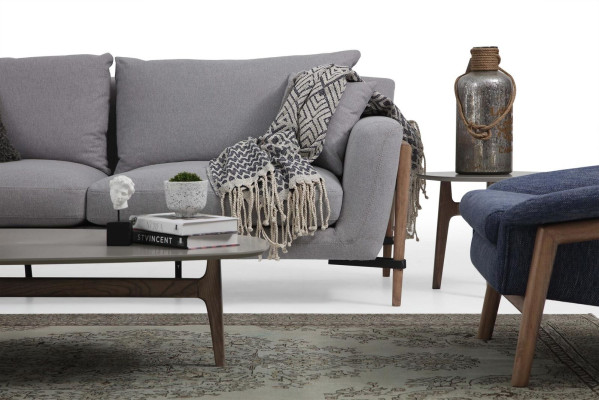 Sofa set 3-seater armchair three-seater fabric sofas modern design gray