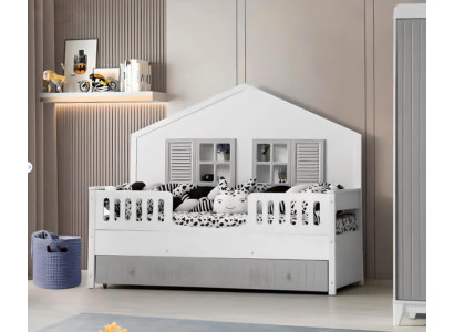 Modern children's bed gray color luxurious design furniture for the little ones