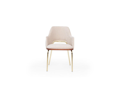 Beige stainless steel chair metal frame dining room single luxury chairs new